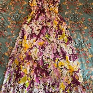 She's Cool Floral Maxi Dress in Purple, Yellow, Green